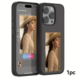 4-Color Ink Screen Projector DIY Protective Phone Case Cover, NFC Smart Screen Projector Phone Case Cover, Al Smart DIY Design Pattern Phone Case Cover for iPhone 11 12 13 14 15 16 17 Accessories