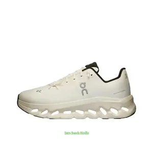 Lightweight Lifestyle Sneaker, Beige and Black Colorway, Midsole Technology and Sock-like Structure Design