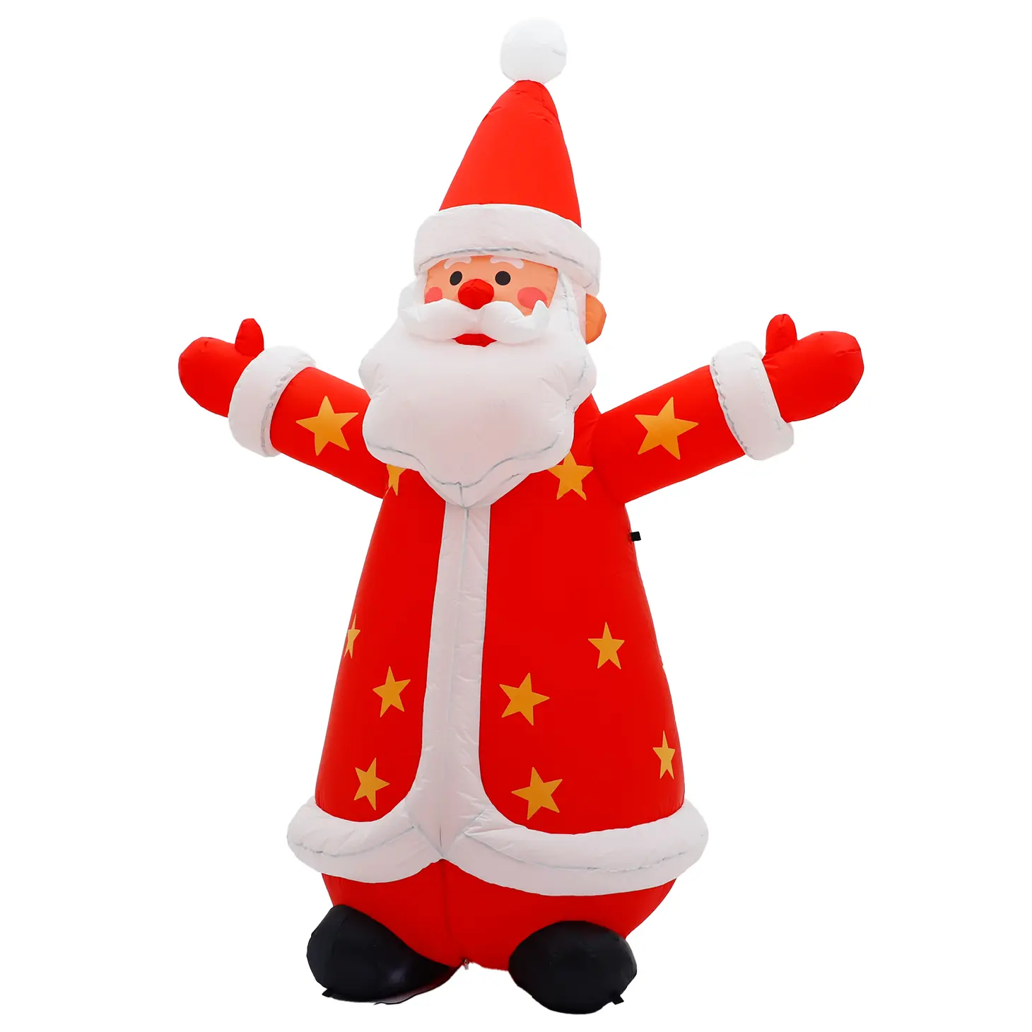 2025 New 8ft (86in) Giant Inflatable Golden Star Santa Claus - Polyester Christmas Decor, Outdoor Decorative Lights, Soft LEDs, Durable, Energy-Efficient, Easy-Install Floor Mount for Party, Garden