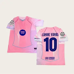 25 26 Barcelona Pink #10 Yamal Short sleeve Soccer jersey