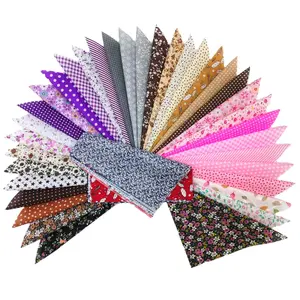 Dot Pattern Square Fabric, 50pcs/set DIY Handmade Farmhouse Patchwork Fabric, Sewing Fabric for DIY Doll Clothes, Quilting Fabric, Sewing Supplies