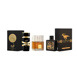 LATTAFA ASAD, KHAMRAH & QAED AL FURSAN EAU DE PARFUM 3.4FL.OZ