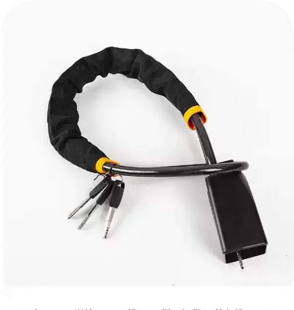 Universal Car Steering Wheel Lock - Reinforced Steel Cable Anti-Theft Lock with Seat Belt Compatibility, Key-Operated Locking Device, Easy Install, 3 Keys