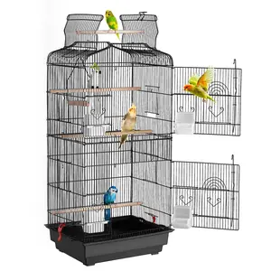 【Father's Day Gift】VEVOR 39 in Hanging Iron Bird Cage with Bird Perches for Cockatiels, Parakeets, Bird Perches For Cage