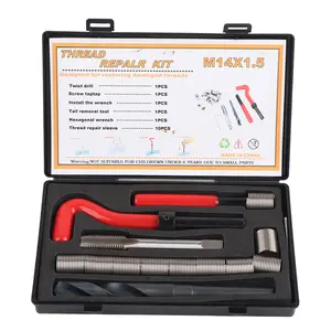 15 Pcs Thread Inserts M14x1.5 Female Thread Repairing Accessory Assortment Kit