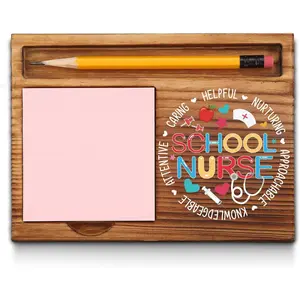 School Nurse Appreciation Gifts, Self-Stick Note Pad Holders, 6.5 x 4.8 inches, Pink