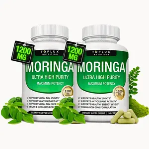 Moringa Dietary supplement Capsules 1200mg - Moringa Capsules - Pure Moringa Powder for Immune, Gut health Support the immune system 90 Capsules Natural Green Superfood, Vegan health food