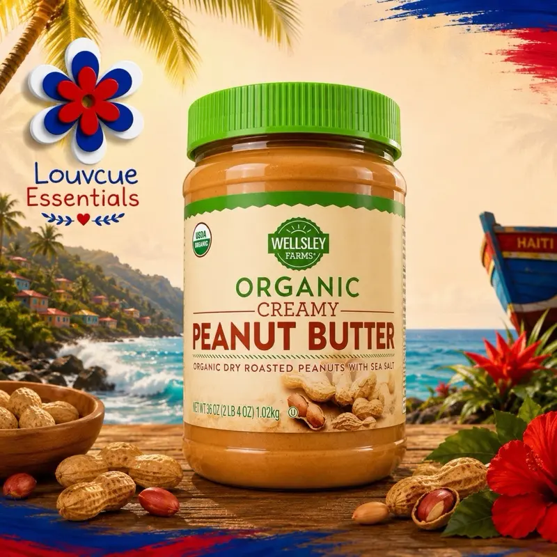 Wellsley Farms Organic Creamy Peanut Butter - 36 oz (2 lb 4 oz), USDA Organic