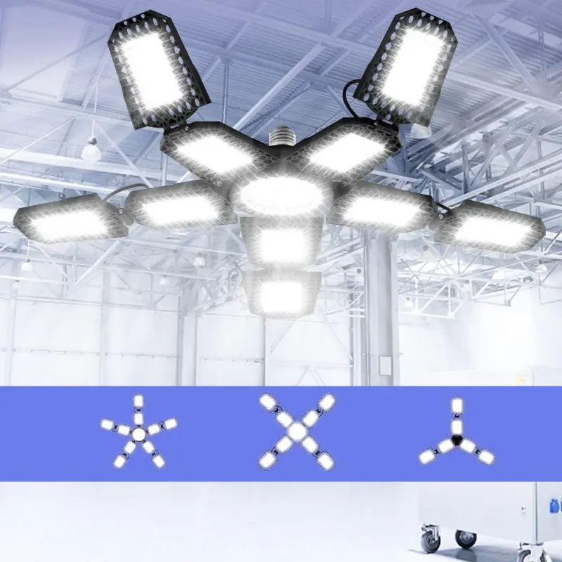 528leds LED Garage Light, Adjustable Ufo Pendant, Energy Efficient, Warm/cool, Indoor Office Workshop Warehouse Lighting