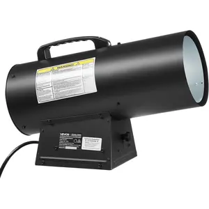 VEVOR VEVOR Propane Heater, 60000BTU Forced Air Propane Heater with Stepless Temp Settings & security Protection, Portable Garage/Shop Barrel for Garages, Job Sites,Indoor/Outdoor