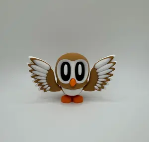 3D Printed Owl Figurine | Articulated Wings | Designed by Blob Lab | Handmade Owl Decor | Fidget Toy | Not for Small Children