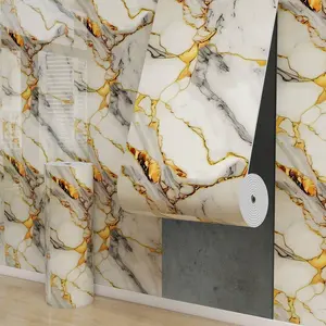 Aozey Marble Wall Sticker Roll, Self-Adhesive Wallpaper, Peel and Stick Wall Panel, Detachable Vinyl, Kitchen & Bathroom Countertops, Marble Backsplash Wallpaper, Marble Pattern Wallpaper