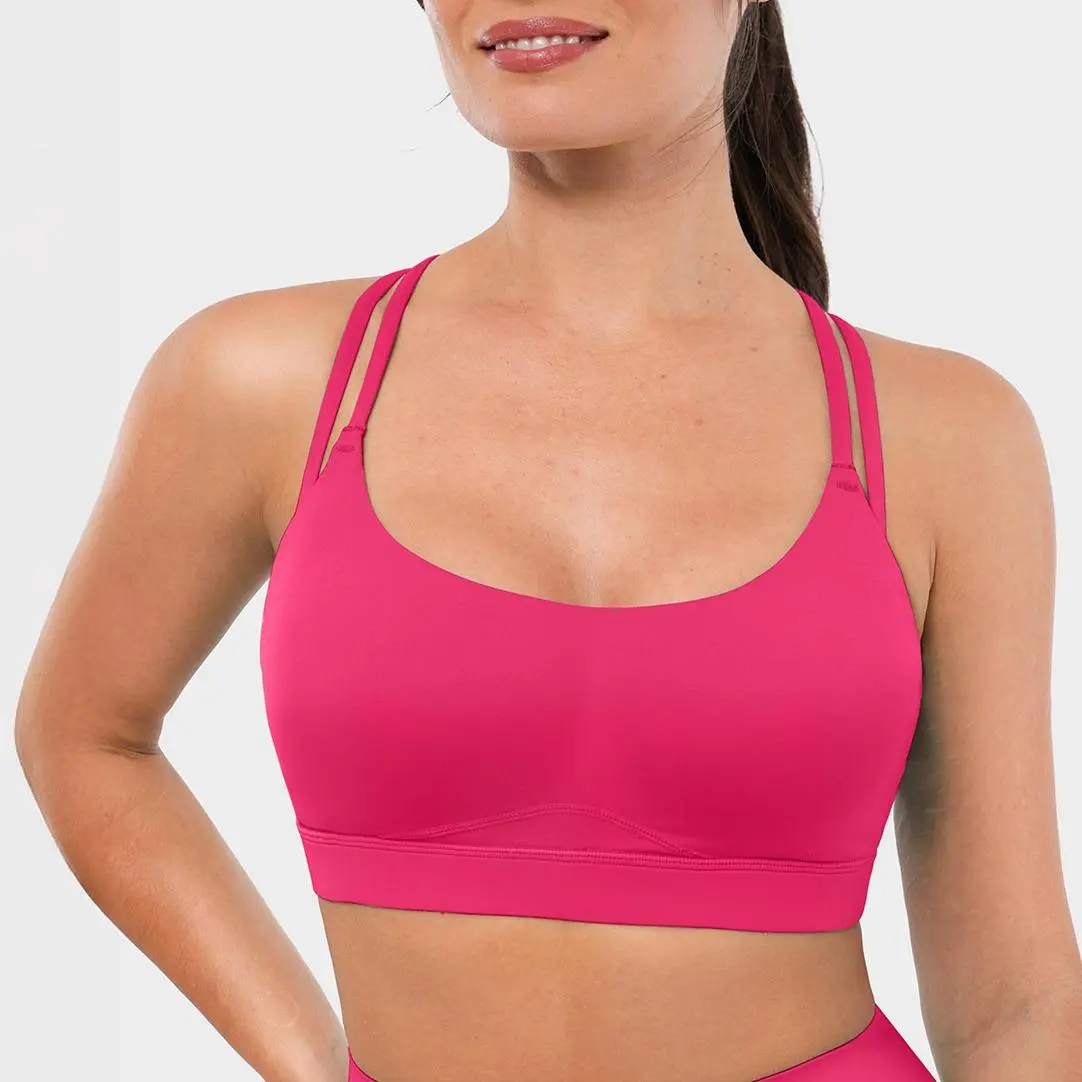 Sports Bras-Red-Violet