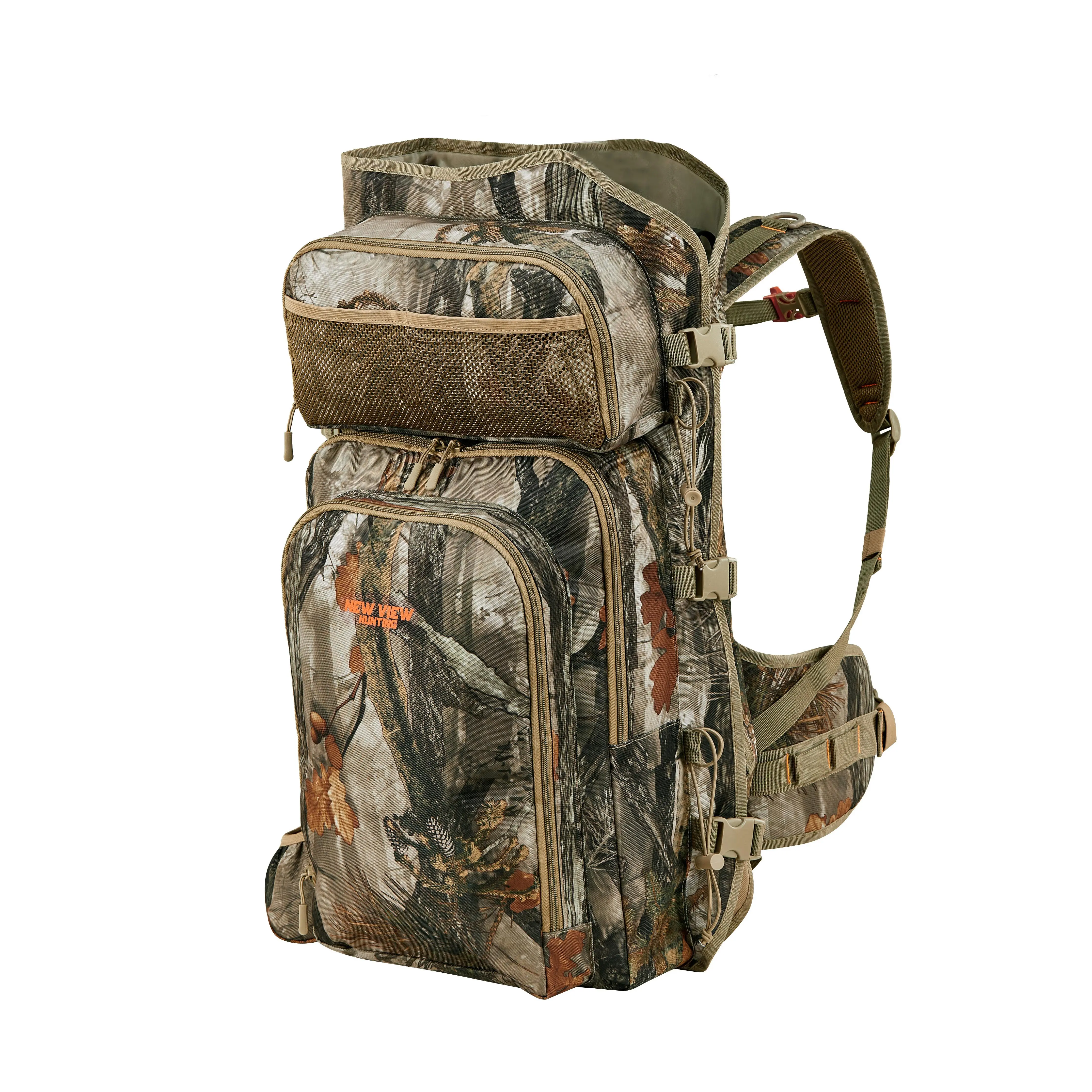 Camouflage Hunting Backpack for Men, Adjustable 600D Nylon Rucksack with Bow and Quiver Holder for Deer & Saddle Hunting, Adjustable Backpack, Camouflage Backpack