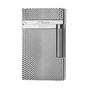 DUPONT 1:1 Diamond Head Guilloché Pattern Silver Luxury Lighter (NO FUEL) Classic Design best Gift