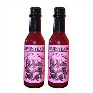 Homestead’s Raspberry Reaper Hot Sauce two pack, duo,  - Vegan, Low Sodium, Zero Calories, Gluten Free, Spicy Chili Flavor, Perfect for Halloween gifts Authentic Dip Bbq