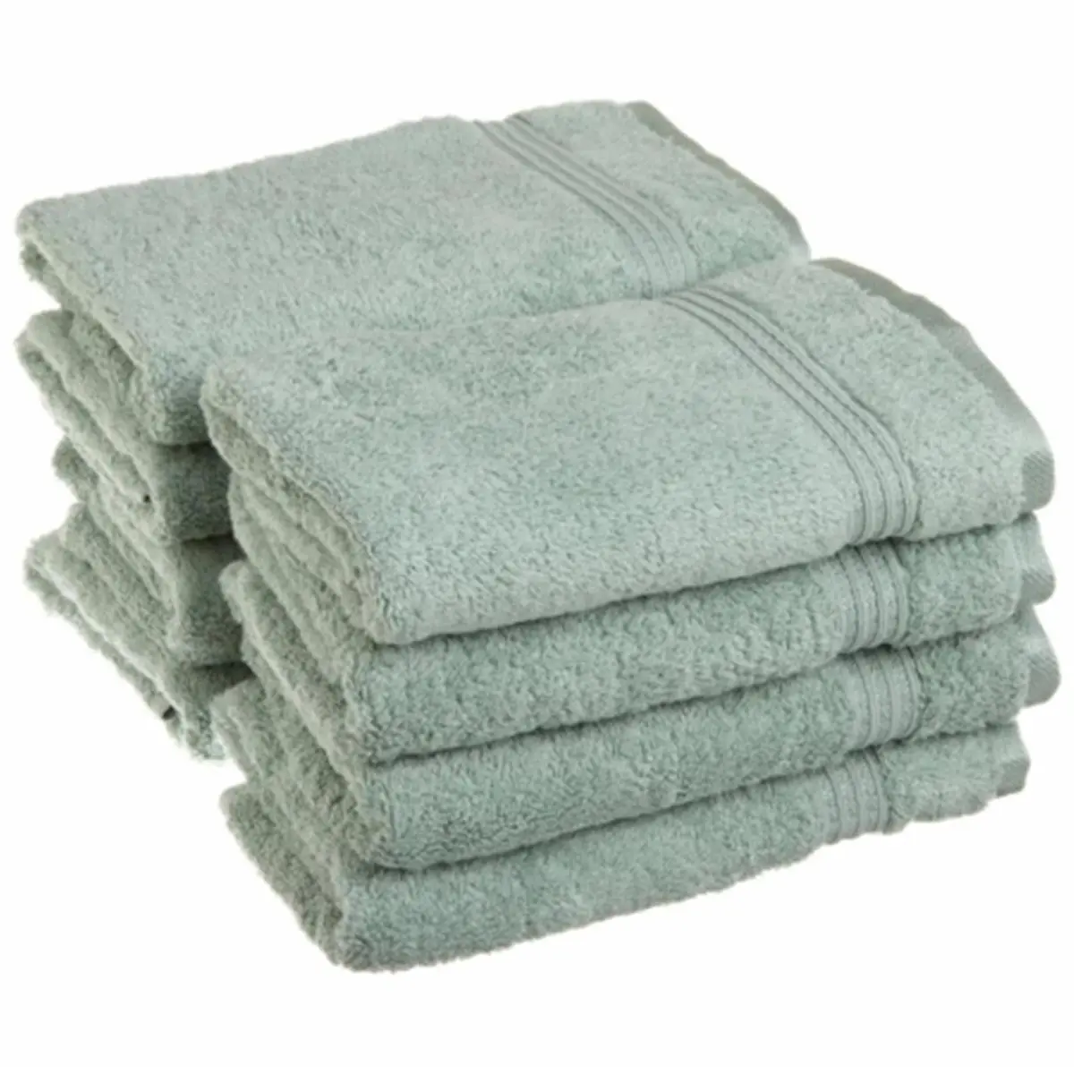 212 MAIN Egyptian Cotton 8-Piece Hand Towel Set - Soft, Absorbent, Long Lasting, Fade Resistant Solid Sage for Home Use, Affordable Luxury Bath Decor, Algodón Bath Towels