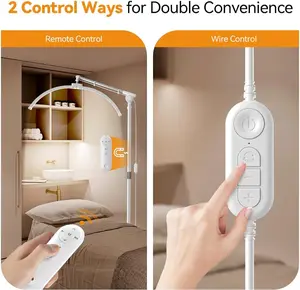 Janolia Lash Light, Lash Lamp for Eyelash Tech, LED Half Moon Light Esthetician Light for Lash Tech, Tattoo, Beauty - Adjustable Brightness Warm to Cool Light, Phone Holder