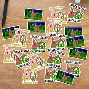 Stickers Pack 20 Pcs Leedle Waterproof Colorful Leedle Bumper Laptop Leedle Bottle Lee Water Luggage Spongebob Aesthetic Skateboard Car Vinyl Bike Guitar