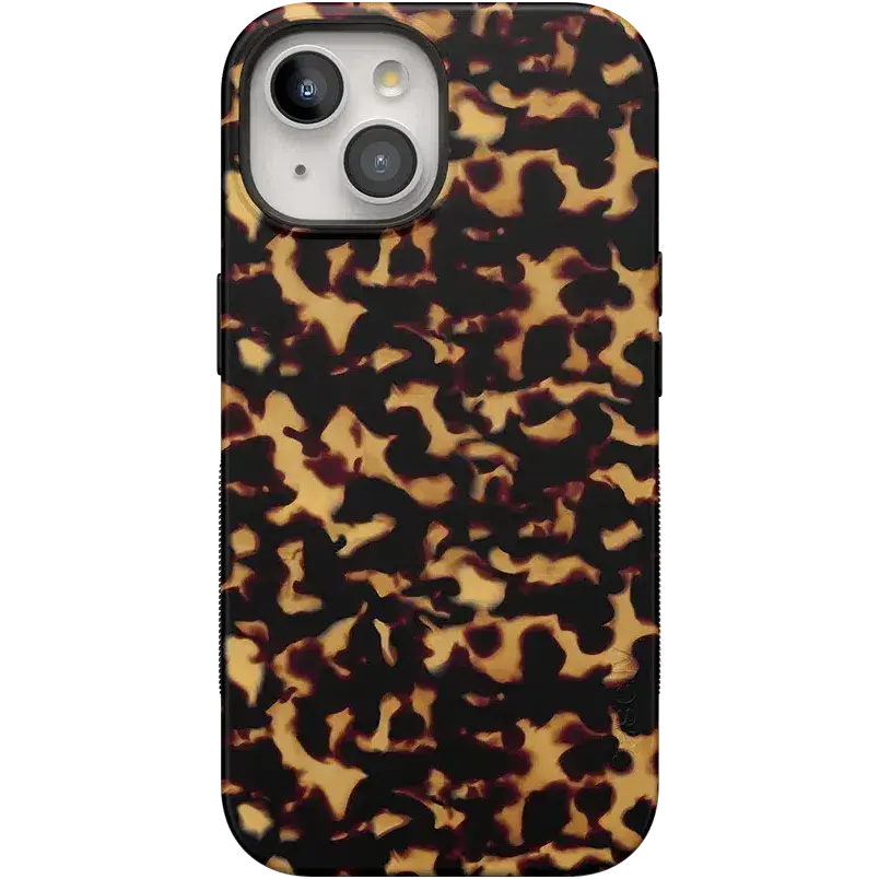 Casely iPhone 15 Case | Shell Shocked | Tortoise Print | Bold Protective Design | Compatible with MagSafe