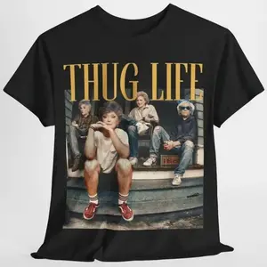 [100%25 Cotton] Cotton Short Sleeve T-Shirt The Golden Girls Thug Life Shirt, The Golden Girls Lover Gift Streetwear Graphic Tee Cotton Summer, Mother'S Day Gift, Mother'S Day Gifts. T-Shirt For Men And Women