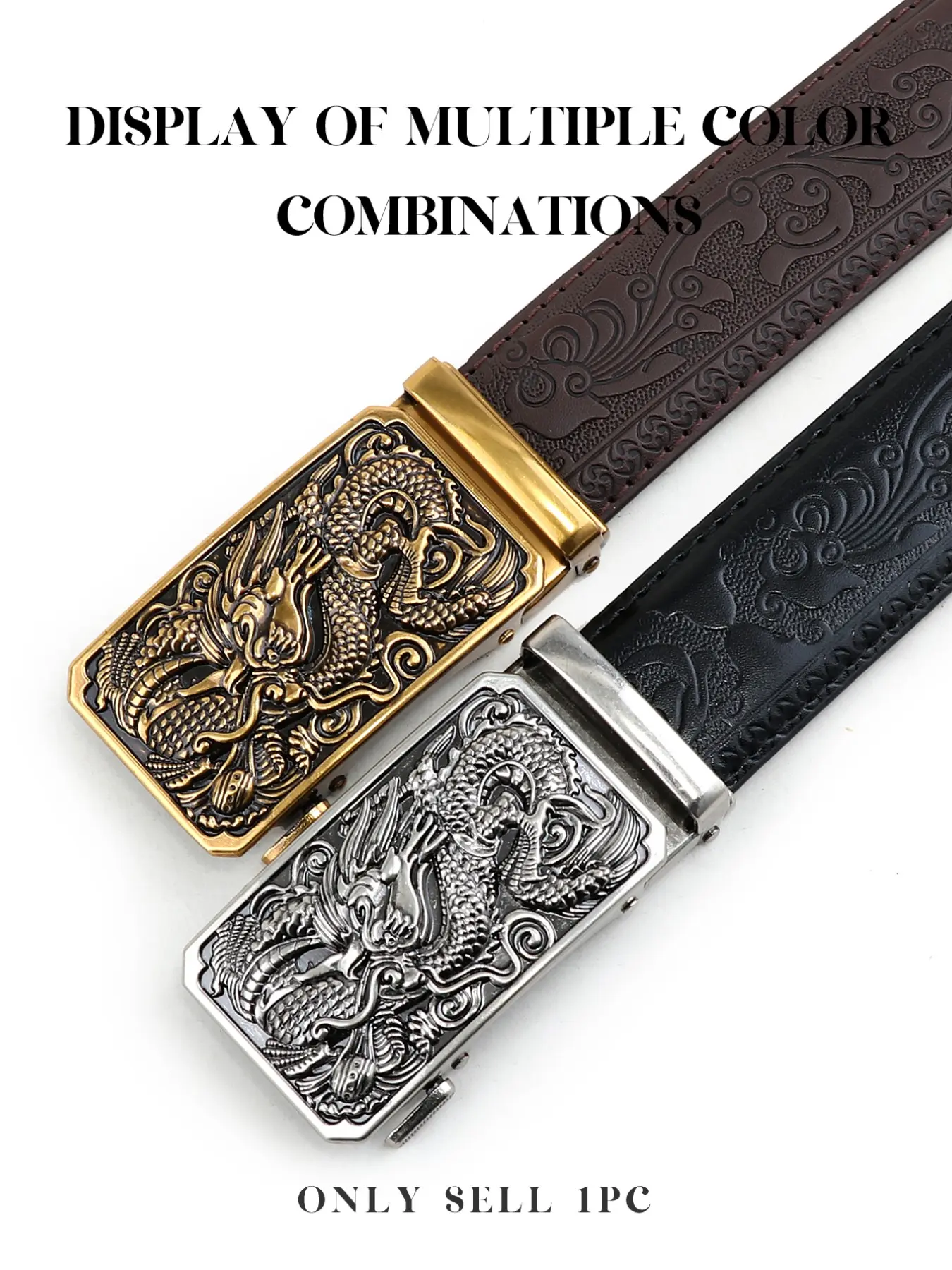 Men's Vintage Style Belt, Tooled Belt, New Arrival PU Leather Belt with Elegant Buckle, Adjustable Belt, Casual Style Belts, Casual Fashion Versatile Waistband for All Seasons