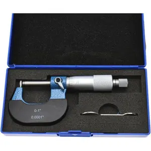 Value Collection 1 Inch Measurement Range, 0.0001 Inch Graduation, Barrel Anvil, Ratchet Stop Thimble, Mechanical Tube Micrometer Accurate Up to 0.0001 Inch, Accurate Up to 0.0001 Inch, Enamel Finish, Carbide 600-7627