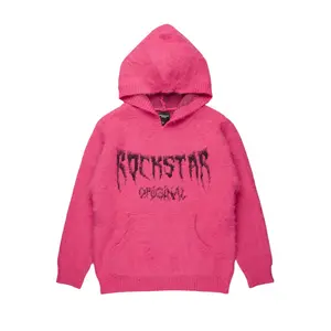 Andros Pink Graphic Knitted Hoodie