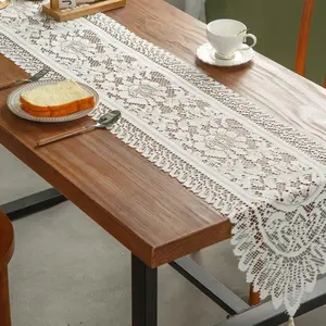 Lace Design Decorative Table Runner, Non-slip Tablecloth, Dinner Table Mat, Table Settings, Place Setting for Home Festival Party