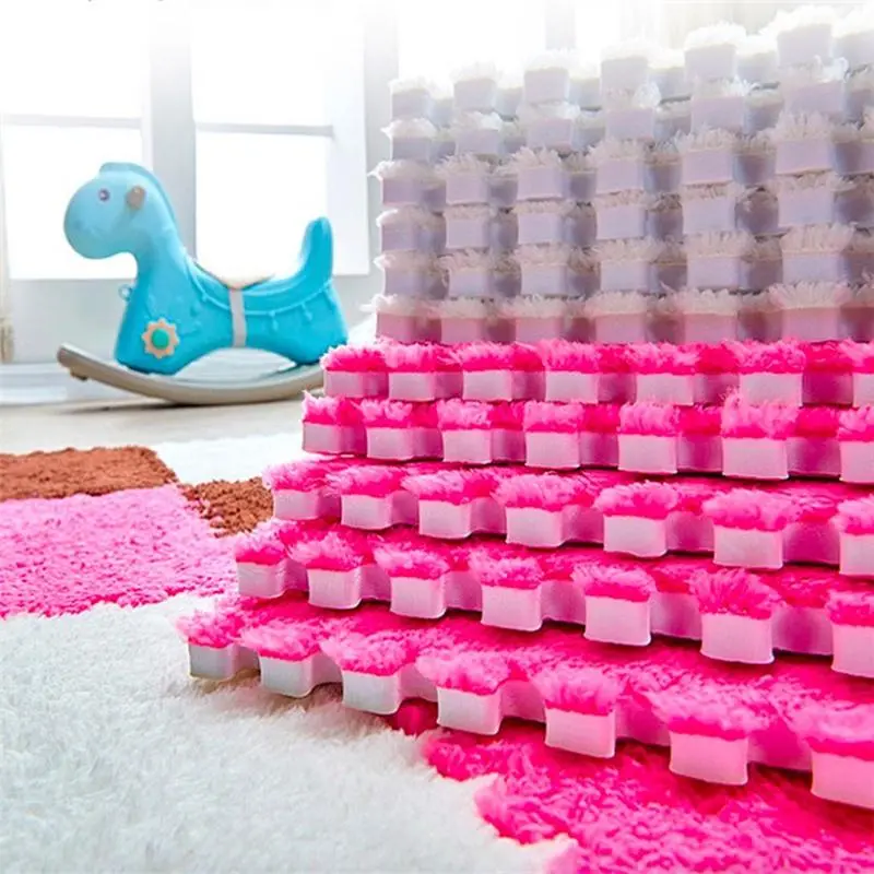 5/8/12 pieces 30*30cm DIY Foldable Carpets for Living Room Children Kids Soft  Rug Patchwork Jigsaw Splice Baby Climbing Mat