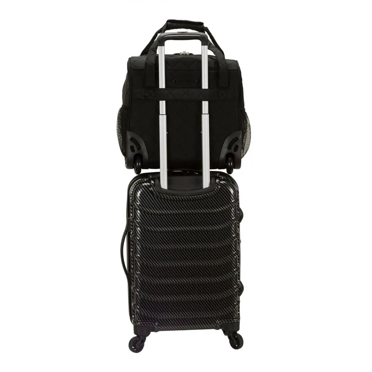 Rockland Melrose Fashionable Underseat Luggage, 15-Inch Carry On Roller with Wheeled Frame for Travel, Unisex Adults, Charcoal, Carry On Luggage