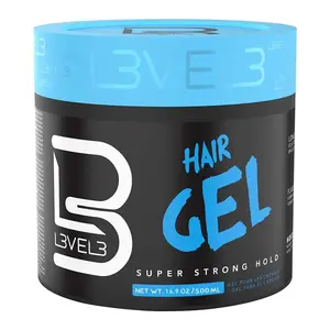 L3 Level 3 - Hair Gel - Super Strong Hold - Flake Free - Long Lasting Shine - For Men and Women - Add Volume and Texture  Scent Haircare - L3VEL3