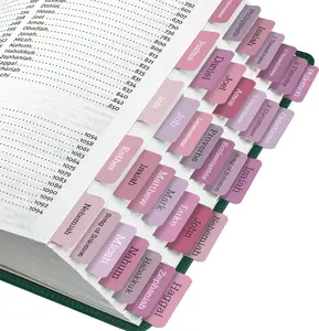 Bible Tabs, 75 Tabs, Laminated Bible Index Tabs for Women and Men, Bible Book Tabs for Easy Navigation, Large Print Easy to Read (Sunset Shade)