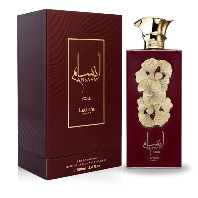 Lattafa Ansaam Gold Eau De Parfum Spray for Unisex, 3.4 Ounce