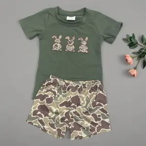 Boy Easter Outfit Camo Bunny Clothing Set Boy Bunny Set
