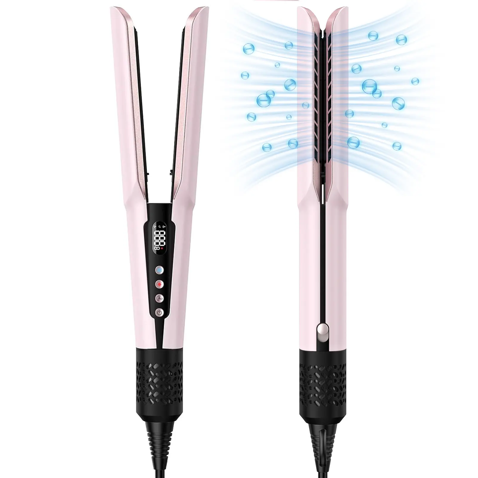 Slopehill Hair Straightener 2 in 1 Wet to Dry Hair Dryer and Straightener  High-Speed Airflow Rapid Heat-Up  Pink Curly Iron Portable Curler, TikTokShopBlackFriday TikTokShopCyberMonday MothersDayGift