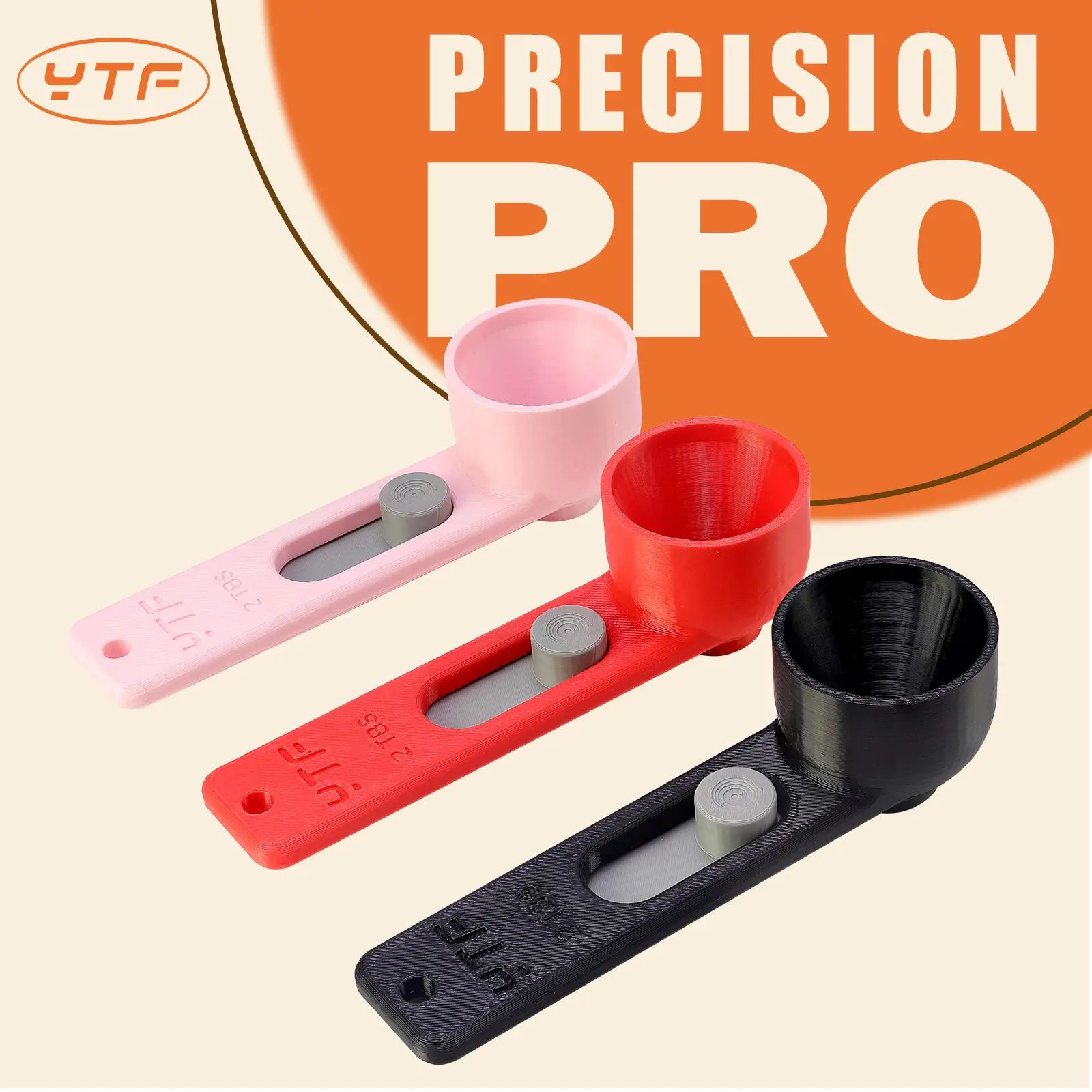 YTF Multi-purpose leak-proof powder funnel scoop for coffee, collagen, pre-workout supplements, creatine, formula milk, smoothies, and kitchen use. BPA-free, food-grade plastic. Includes all containers/2 scoops. Perfect Valentine's Day/anniversary gift. C