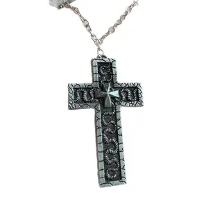 Vintage Openable Double Cross Snake Necklace European and American Creative Fashion Holiday Gift Pendant