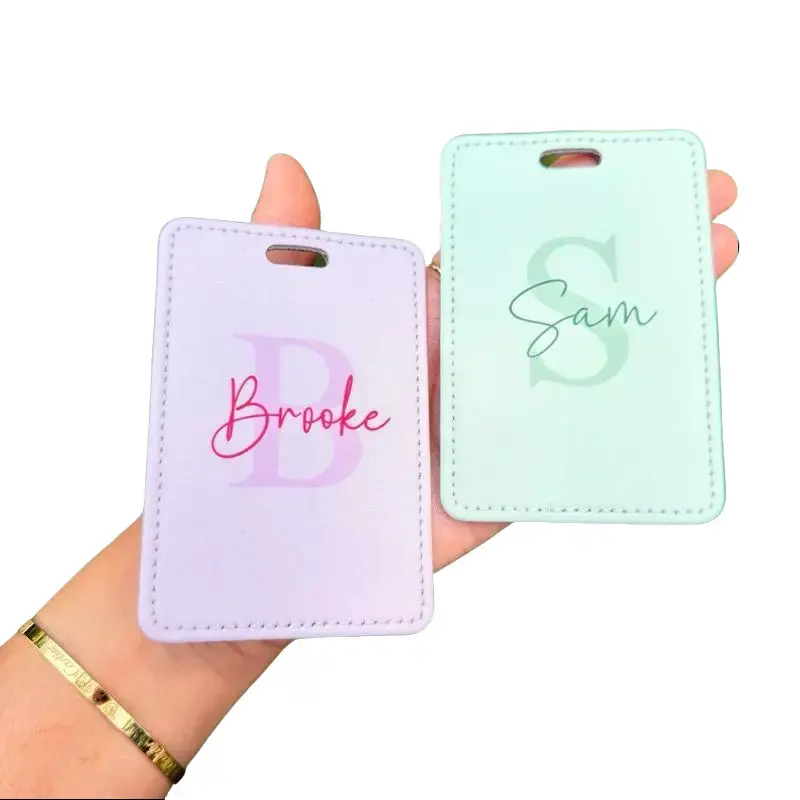 Custom PU Leather Luggage Tag, Personalized Travel Bag Tag, Bridesmaid Gift Bachelorette Party Favors, Travel Accessory, Custom Travel Tags