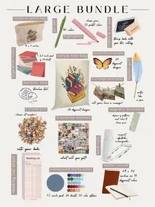 Bibliophile Large Reading and Book Bundle : 18 Items book bundle book bundles blind book