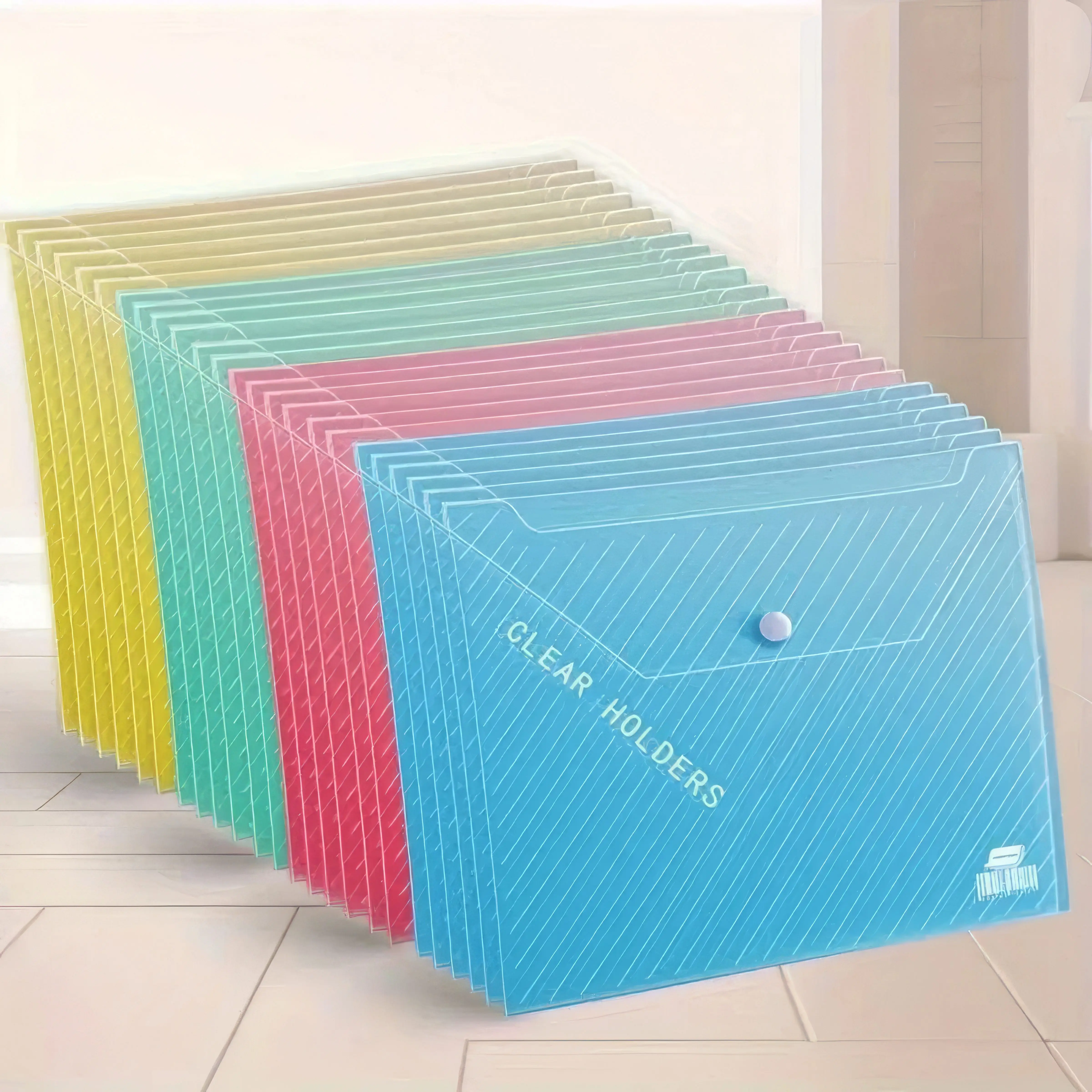 10-Pack Expandable Accordion File Folders, Mixed Colors, Portable A4/Letter Size Office Paper Organizer, Document Folder for School Office Use