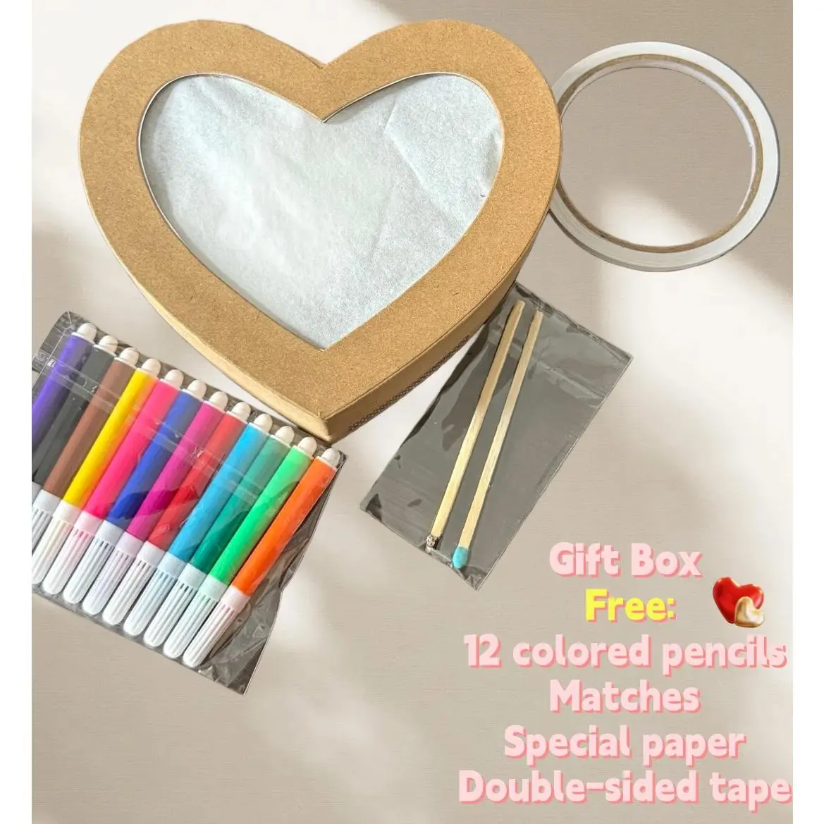 DIY Handmade 3D Burning Love Lid-Sealed Multi-Item Surprise Romantic Gift Box Set - Anniversary Present, Candle Text, Elegant Commemorative Blessing for Mother's Day, Special Days Home & Festive Party Supplies