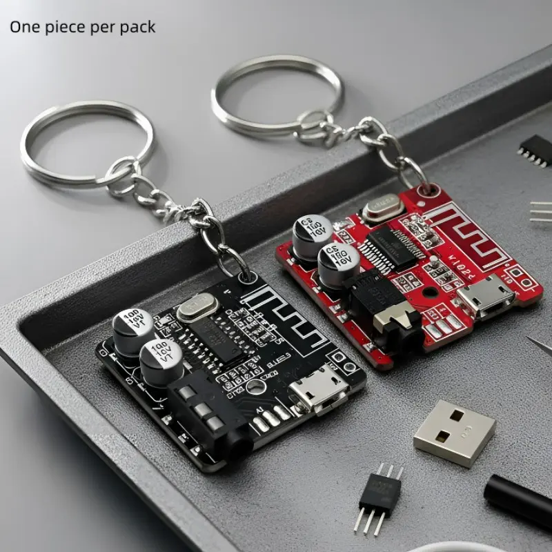 Cyberpunk Style Circuit Board Keychain, Gaming Player Fashion Accessory, Unique Tech Feel Bag Keychain, Trendy Gift for Gamers