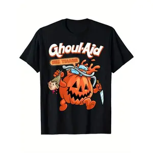 Men's Halloween Ghoul Aid Pumpkin Graphic T-Shirt