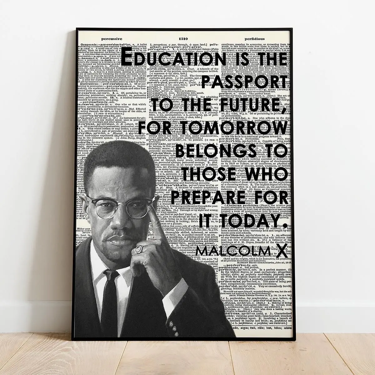 [Up to 65% Off][Free Shipping][No Frame] Malcolm X Famous Quote Artistic Paper Poster - Historical Black Culture Inspirational Civil Rights Graphic Print, Multi-Size Vintage Retro Newspaper Aesthetic Home Wall Decoration for Wardrobe, Kid Room, Home Inspo