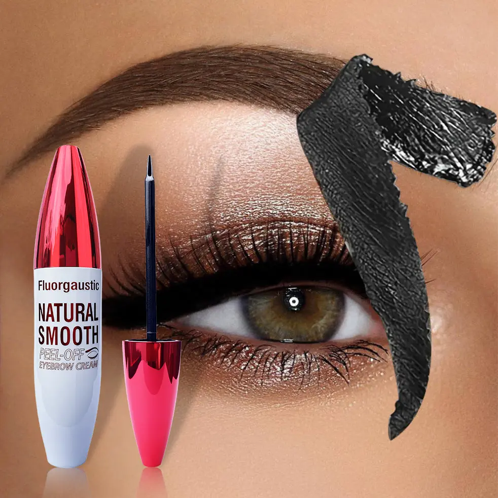 Long-Lasting Peel-Off Eyebrow Tint Cosmetic, Waterproof Liquid Gel with Glycerol Base, Smudge-Proof Hold & Natural Finish for Adults & All Skin Types, 18g Single Item, Eye Brow Dye, Eyebrow Enhancer, Peel-Off Apply, Alcohol-Free, Waterproof Eyebrow Makeup