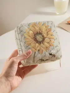 Flower Pattern Sanitary Napkin Storage Bag, Portable Lightweight Tissue Bag, Travel Cosmetics Storage Box for Women & Girls