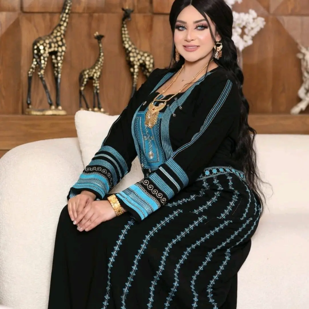 Moroccan Kaftan Dress for Women Plus Size Embroidered Embroidery, Handcrafted Fabric, Soft Crepe Polyester, Perfect for Special Occasions