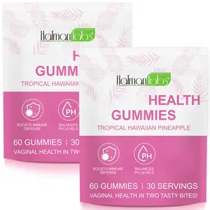 Hatmanlabs Vital 60 PCS Women's Probiotics Source Feminine Gummies - pH Balance for Women's Health Supplement