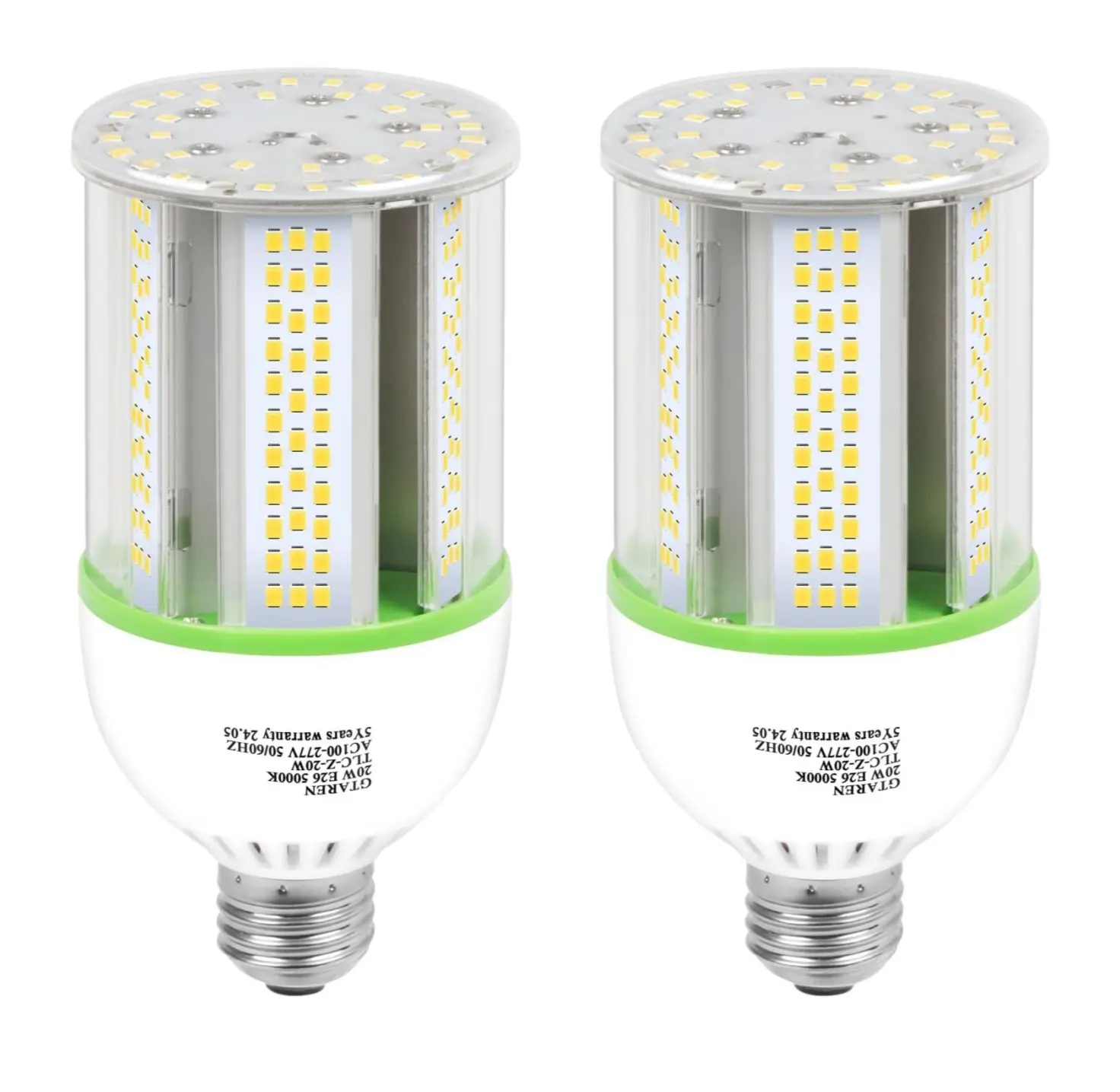 GTAREN E26 LED Corn Bulb, 20W, 200W Equivalent, 2800 Lumens, 5000K Daylight White, CFL-HID Replacement for Shop, Backyard, Basement, Driveway, Warehouse